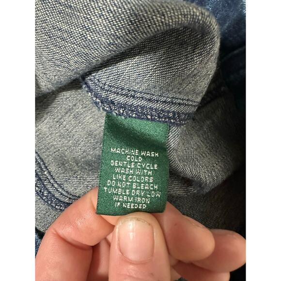 Vintage Ralph Lauren Double Breasted Denim Jacket Petite Equestrian Preppy - Picture 5 of 10